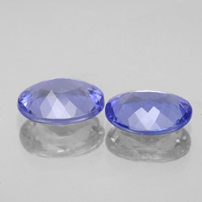 캐럿 천연 바이올렛 블루 탄자나이트 보석, 타원형 컷, 9×7.1 mm, VVS