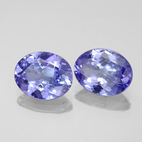 캐럿 천연 바이올렛 블루 탄자나이트 보석, 타원형 컷, 8.9×6.9 mm, VVS-VS