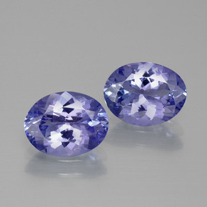 3.38캐럿 천연 강렬한 바이올렛 블루 탄자나이트 보석, 타원형 컷, 8.9×6.9 mm, VVS-VS