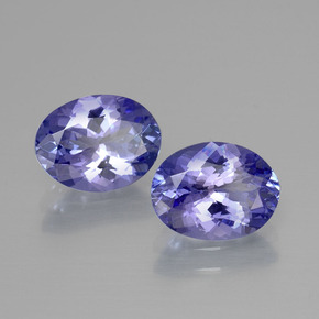 3.38캐럿 천연 강렬한 바이올렛 블루 탄자나이트 보석, 타원형 컷, 8.9×6.9 mm, VVS-VS
