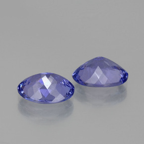 3.38캐럿 천연 강렬한 바이올렛 블루 탄자나이트 보석, 타원형 컷, 8.9×6.9 mm, VVS-VS