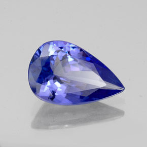 1.89캐럿 천연 바이올렛 블루 탄자나이트, 배 모양, 11×7.1 mm, VS
