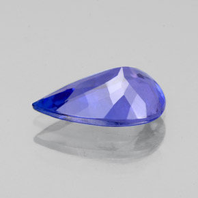 1.89캐럿 천연 바이올렛 블루 탄자나이트, 배 모양, 11×7.1 mm, VS