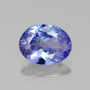 1.51캐럿 천연 바이올렛 블루 탄자나이트, 타원형 컷, 8.9×6.9 mm, VVS