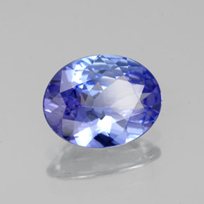 1.51캐럿 천연 바이올렛 블루 탄자나이트, 타원형 컷, 8.9×6.9 mm, VVS