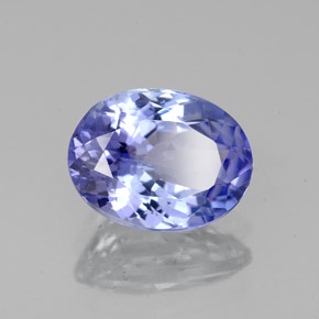 1.92캐럿 천연 바이올렛 블루 탄자나이트, 타원형 컷, 8.9×6.9 mm, VVS-VS