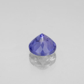 1.44캐럿 천연 바이올렛 블루 탄자나이트, 라운드 컷, 6.86 mm, VS-SI