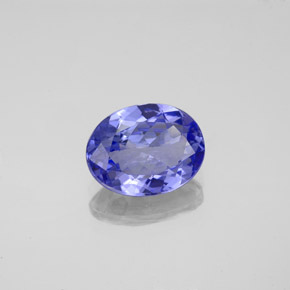 1.73캐럿 천연 바이올렛 블루 탄자나이트, 타원형 컷, 8.9×6.9 mm, VVS