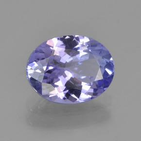1.96캐럿 천연 은빛 파란색 탄자나이트, 타원형 컷, 9.1×7.1 mm, VVS