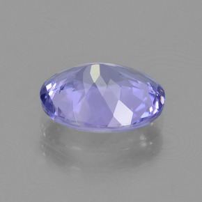1.96캐럿 천연 은빛 파란색 탄자나이트, 타원형 컷, 9.1×7.1 mm, VVS