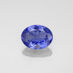 1.89캐럿 천연 바이올렛 블루 탄자나이트, 타원형 컷, 9.2×7.1 mm, VVS