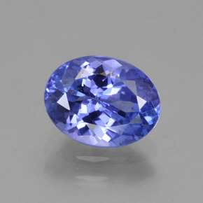 1.62캐럿 천연 딥 바이올렛 블루 탄자나이트, 타원형 컷, 8.3×6.4 mm, VVS-VS
