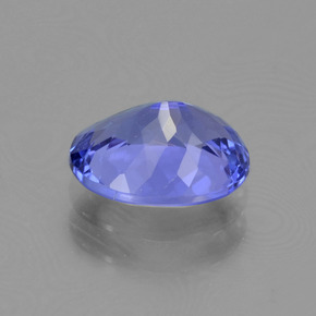1.62캐럿 천연 딥 바이올렛 블루 탄자나이트, 타원형 컷, 8.3×6.4 mm, VVS-VS