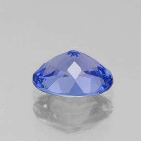1.52캐럿 천연 바이올렛 블루 탄자나이트, 타원형 컷, 8.4×6.2 mm, VVS