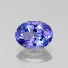 1.54캐럿 천연 바이올렛 블루 탄자나이트, 타원형 컷, 8.3×6.3 mm, VVS