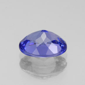 1.54캐럿 천연 바이올렛 블루 탄자나이트, 타원형 컷, 8.3×6.3 mm, VVS