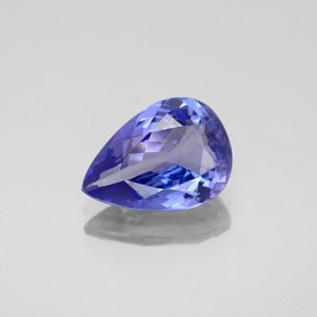 2.15캐럿 천연 바이올렛 블루 탄자나이트, 배 모양, 10.4×7.5 mm, VVS