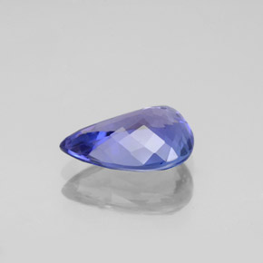 2.15캐럿 천연 바이올렛 블루 탄자나이트, 배 모양, 10.4×7.5 mm, VVS