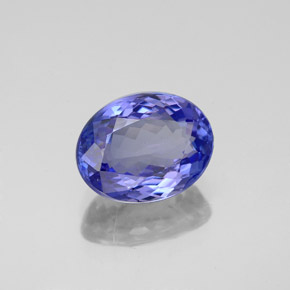 2.94캐럿 천연 바이올렛 블루 탄자나이트, 타원형 컷, 10×7.8 mm, VVS