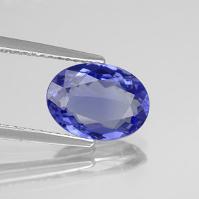 2.34캐럿 천연 바이올렛 블루 탄자나이트, 타원형 컷, 10.5×7.7 mm, VS