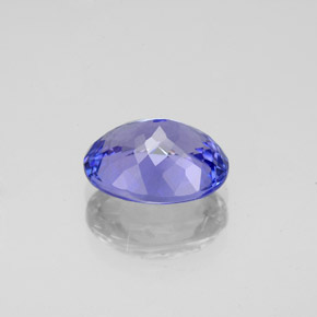 2.56캐럿 천연 바이올렛 블루 탄자나이트, 타원형 컷, 9.6×7.5 mm, VVS