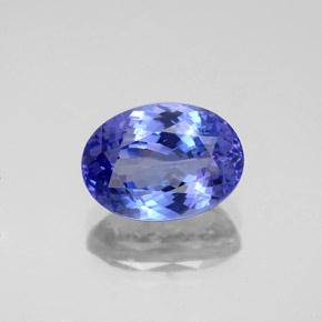 3.21캐럿 천연 바이올렛 블루 탄자나이트, 타원형 컷, 10.4×7.6 mm, IF