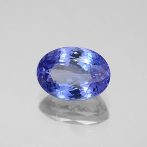 3.21캐럿 천연 바이올렛 블루 탄자나이트, 타원형 컷, 10.4×7.6 mm, IF