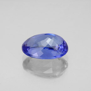 3.21캐럿 천연 바이올렛 블루 탄자나이트, 타원형 컷, 10.4×7.6 mm, IF