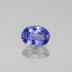 1.61캐럿 천연 바이올렛 블루 탄자나이트, 타원형 컷, 8.4×6.1 mm, IF
