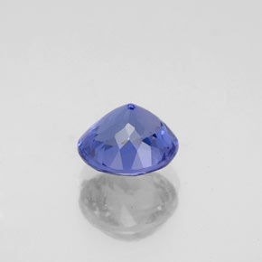 1.45캐럿 천연 바이올렛 블루 탄자나이트, 라운드 컷, 6.83 mm, VS