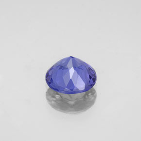 1.10캐럿 천연 바이올렛 블루 탄자나이트, 라운드 컷, 6.73 mm, VS