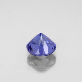 1.24캐럿 천연 바이올렛 블루 탄자나이트, 라운드 컷, 6.48 mm, VS