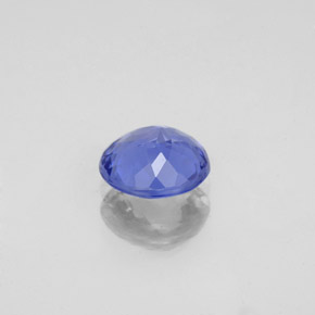 1.18캐럿 천연 바이올렛 블루 탄자나이트, 라운드 컷, 6.85 mm, VVS-VS