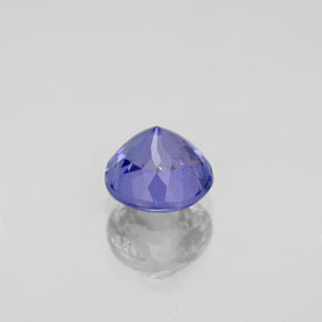 1.42캐럿 천연 바이올렛 블루 탄자나이트, 라운드 컷, 6.52 mm, VVS