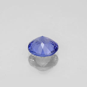 1.15캐럿 천연 바이올렛 블루 탄자나이트, 라운드 컷, 6.85 mm, VVS
