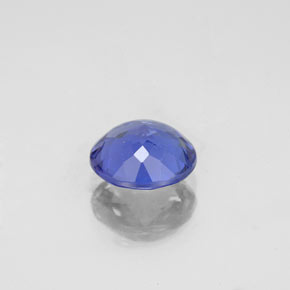 1.36캐럿 천연 바이올렛 블루 탄자나이트, 라운드 컷, 7.04 mm, VVS