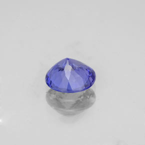 1.11캐럿 천연 바이올렛 블루 탄자나이트, 라운드 컷, 6.77 mm, VS