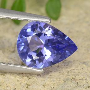 1.21캐럿 천연 바이올렛 블루 탄자나이트, 배 모양, 8.3×6.4 mm, VVS-VS