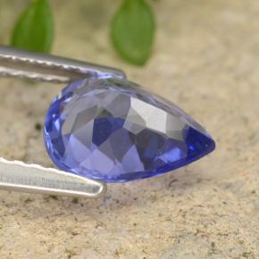 1.21캐럿 천연 바이올렛 블루 탄자나이트, 배 모양, 8.3×6.4 mm, VVS-VS