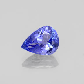 1.41캐럿 천연 바이올렛 블루 탄자나이트, 배 모양, 8.6×6.5 mm, VS