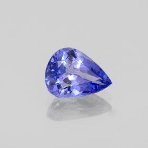 1.41캐럿 천연 바이올렛 블루 탄자나이트, 배 모양, 8.6×6.5 mm, VS