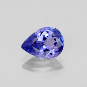 1.41캐럿 천연 바이올렛 블루 탄자나이트, 배 모양, 9×6.7 mm, VVS