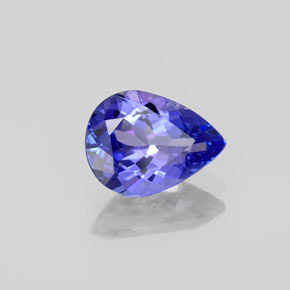 1.41캐럿 천연 바이올렛 블루 탄자나이트, 배 모양, 9×6.7 mm, VVS