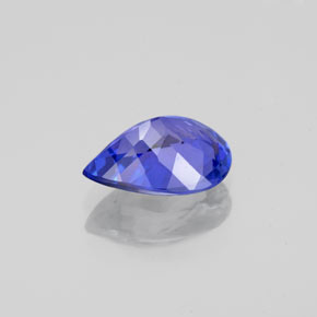 1.41캐럿 천연 바이올렛 블루 탄자나이트, 배 모양, 9×6.7 mm, VVS