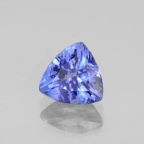 1.24캐럿 천연 바이올렛 블루 탄자나이트, 트릴리언, 7×6.9 mm, VVS