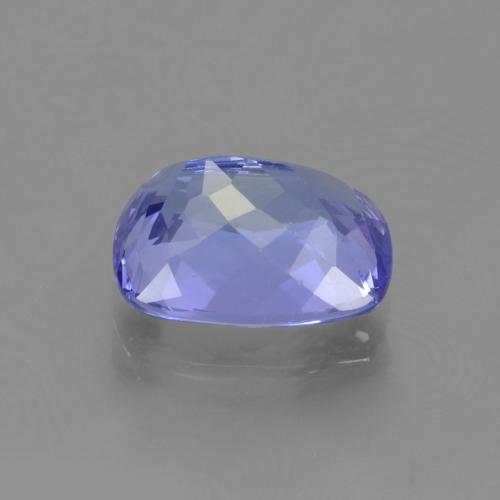 1.71캐럿 천연 강렬한 바이올렛 블루 탄자나이트, 쿠션 컷, 8.2×6.1 mm, VVS-VS