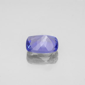 1.48캐럿 천연 바이올렛 블루 탄자나이트, 쿠션 컷, 8.1×6.2 mm, VVS
