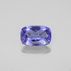 1.54캐럿 천연 바이올렛 블루 탄자나이트, 쿠션 컷, 9.1×6.1 mm, VVS