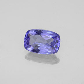 1.54캐럿 천연 바이올렛 블루 탄자나이트, 쿠션 컷, 9.1×6.1 mm, VVS