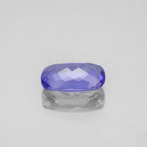 1.54캐럿 천연 바이올렛 블루 탄자나이트, 쿠션 컷, 9.1×6.1 mm, VVS